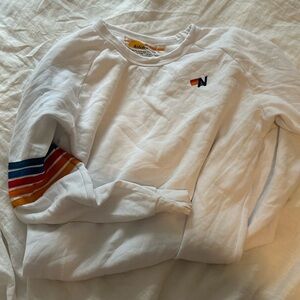 Aviator Nation Crewneck rainbow stripe